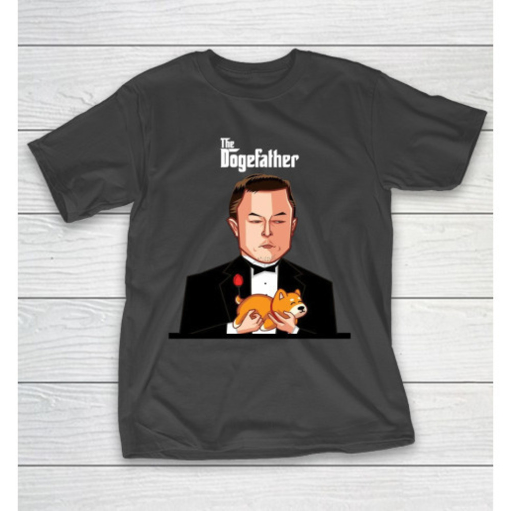 Dogecoin The Dogefather Funny Tshirt